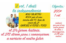 2 vots, 1 destí: la independència. From England to Catalonia! (NECESSITEM 400€ x 2 PERSONES)
