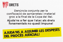 Denúncia conjunta per la confiscació de material groc i estelades a la final de la Copa del Rei