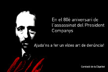 En els 80 anys de l'assassinat del President Companys, ajuda'ns a fer un vídeo art!