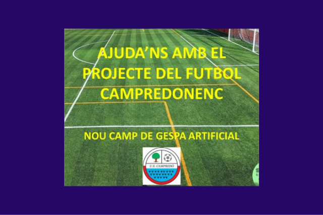 Ajuda'ns amb el nou camp de gespa artificial